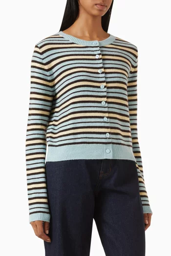 Clara Crew Cardigan in Recycled Cashmere