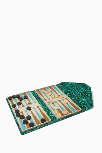 Envelope Travel Backgammon in Leather