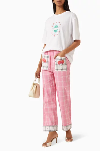 Magia Embroidered Pants in Cotton