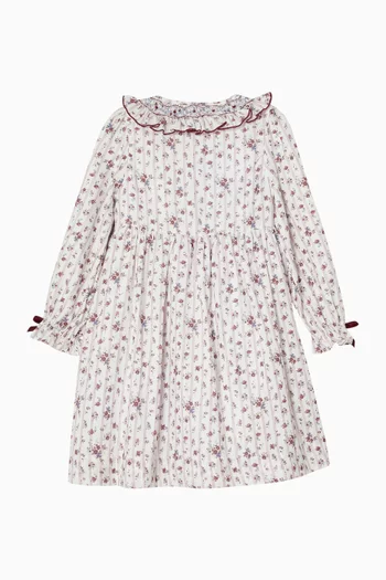 Adeline Smocked Dress in Cotton