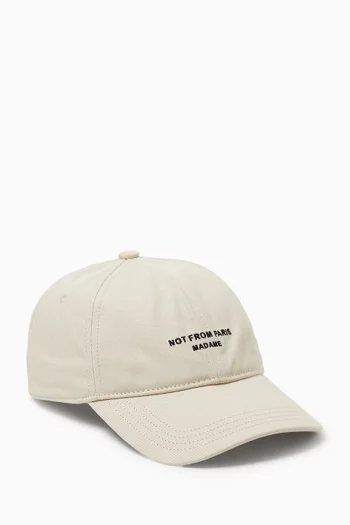 Slogan Cap in Cotton