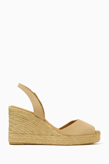 Slingback 100 Wedge Espadrilles in Suede
