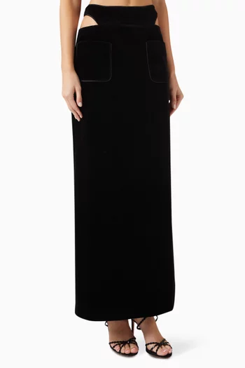 Maddy Maxi Skirt in Velvet