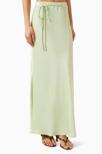 Chiara Maxi Skirt in Satin