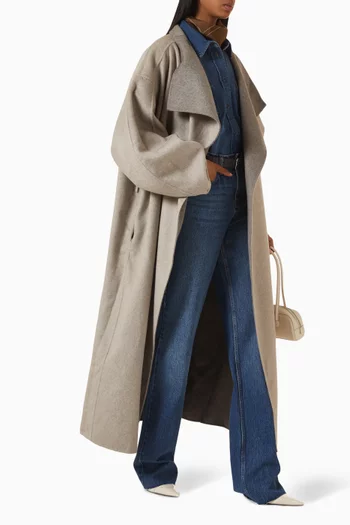 Leroy Reversible Coat in Wool-blend