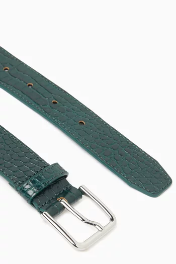 Toni Belt in Croc-embossed Leather
