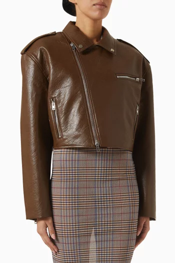 Daphne Crop Biker Jacket