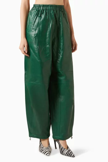 Oakdale Track Pants in Leather