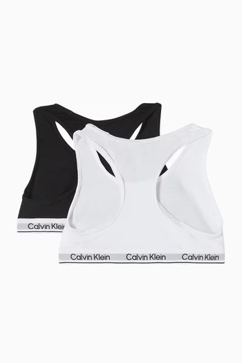Logo-band Bralettes, Set of 2