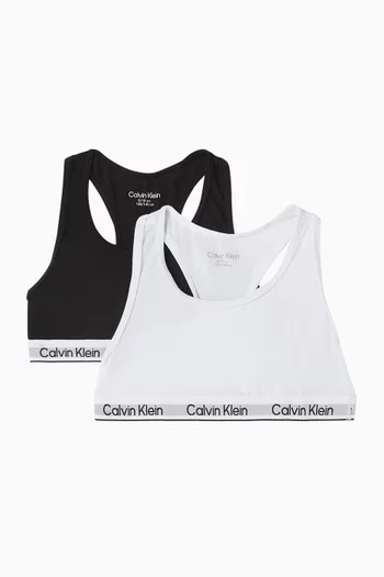 Logo-band Bralettes, Set of 2