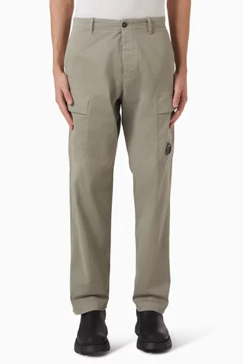 Regular Cargo Pants in Stretch Sateen