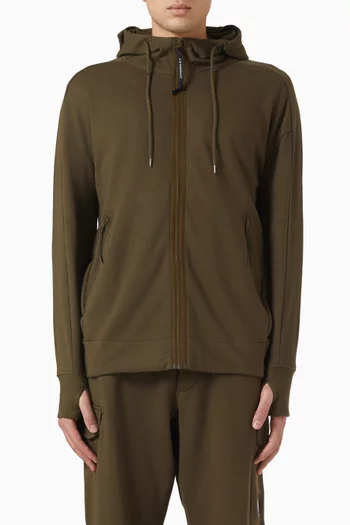 Diagonal Raised Goggle Zip Sweatshirt in Fleece