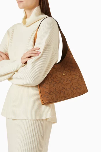Brooklyn Shoulder Bag 28 in Signature Suede