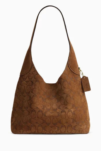 Brooklyn Shoulder Bag 28 in Signature Suede