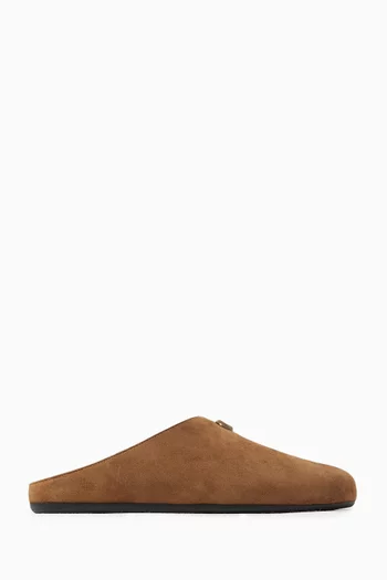 Sculpted C Soft Mules in Suede