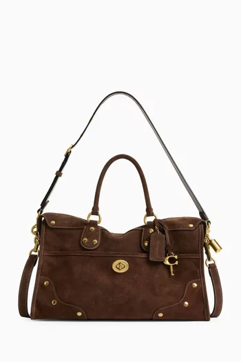 Rhyder Satchel Bag 38 in Suede & Leather