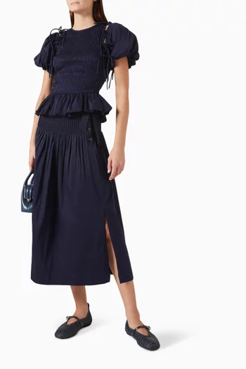 Josie Midi Skirt in Organic Cotton