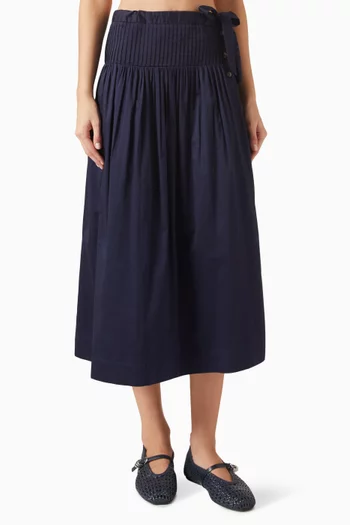 Josie Midi Skirt in Organic Cotton