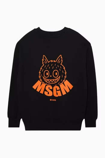 Logo Sweatshirt in Fleece