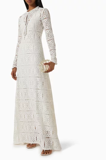 Casilda Crochet Maxi Dress