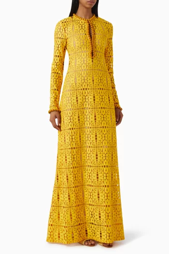 Casilda Crochet Maxi Dress