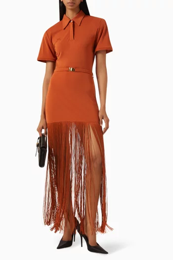 Fringe Polo Dress in Jersey