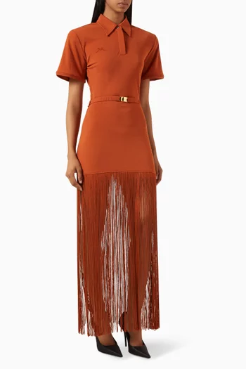 Fringe Polo Dress in Jersey