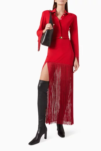 Fringe Polo Dress in Jersey