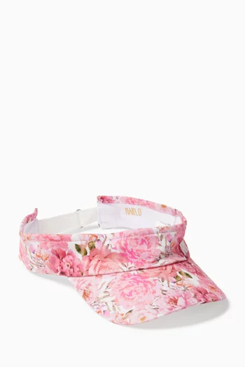 Julietta Floral-print Visor in Cotton