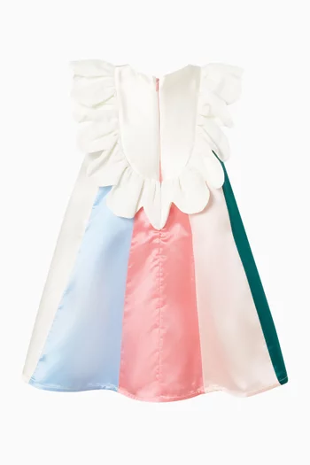 Ruffle Bib Rainbow Dress