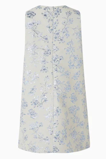 Heart Rosette Shift Dress in Jacquard