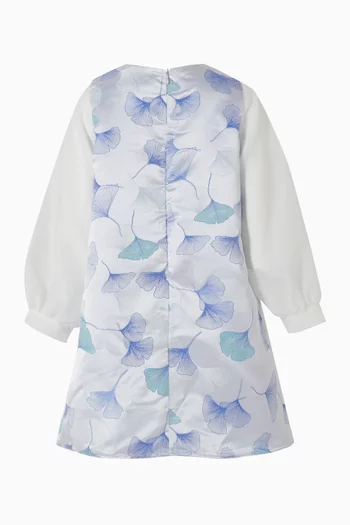 Gilded Bow Shift Dress in Jacquard