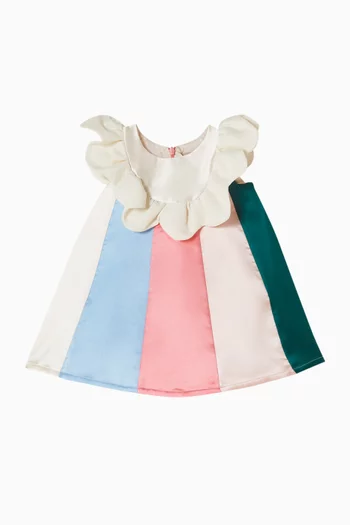 Ruffle Bib Rainbow Dress