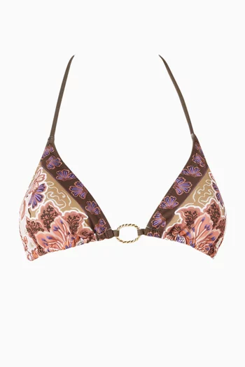 Alex Scarf-print Triangle Bikini Top