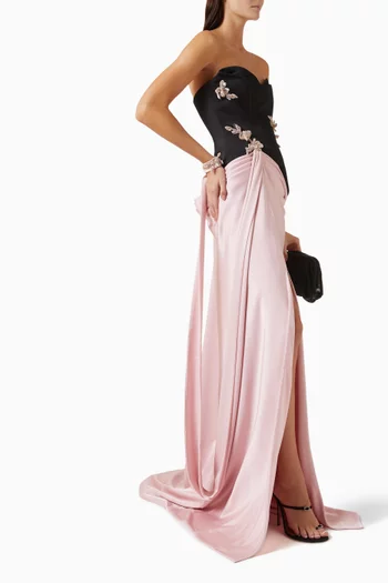 Josephine Corset Gown in Duchesse & Crepe Satin
