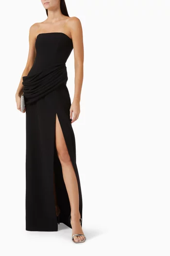 Sage Corset Gown in Crepe Satin