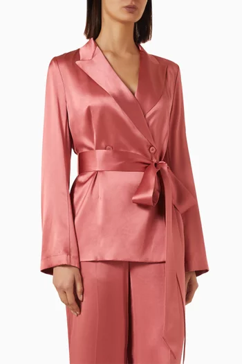 Archer Jacket in Silk Satin