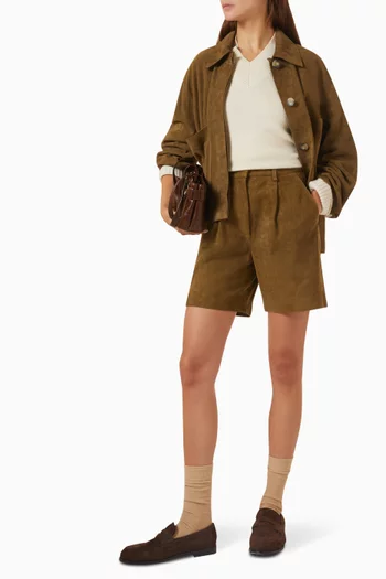 Suze Shorts in Light Suede
