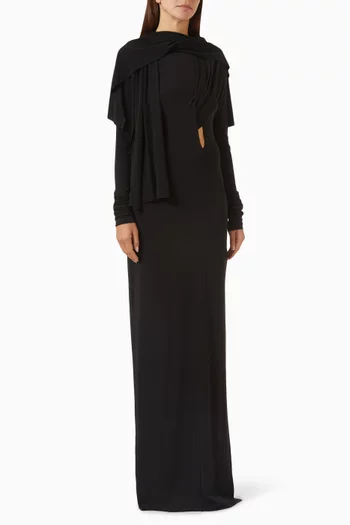 Ambra Flowy Draped Maxi Dress