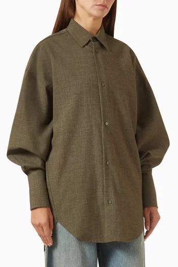 Carla Oversized Shirt in Wool