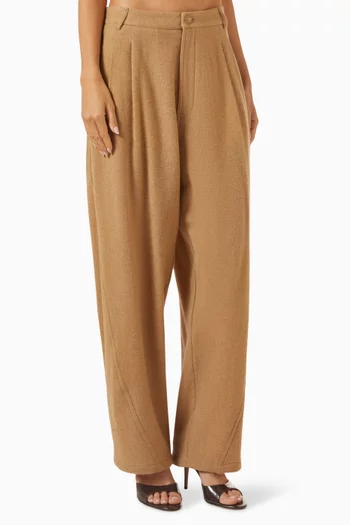Phebe Wide-leg Pants in Cashmere & Wool