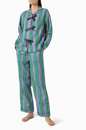 Bow Long Pyjama Set in Organic Cotton