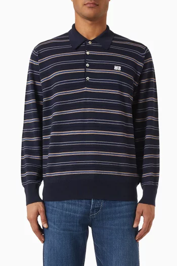 Beam Striped Polo T-shirt in Knit