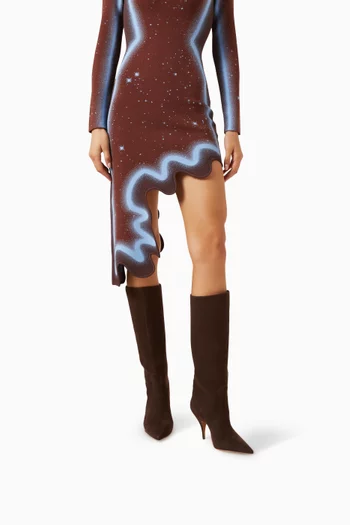 Theresa 100 Knee Boots in Nubuck Leather