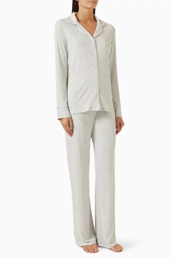 Ribbed Stretch PJ Set