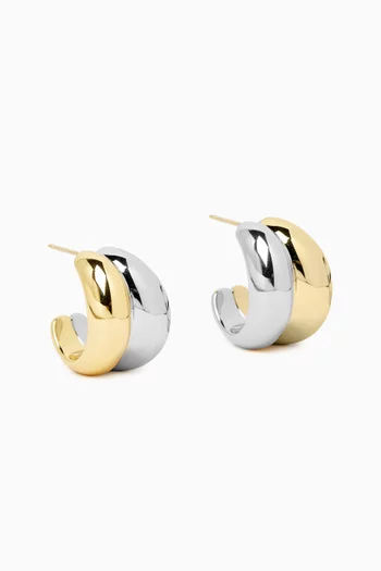 Chavez Micro Double-layer Huggie Earrings