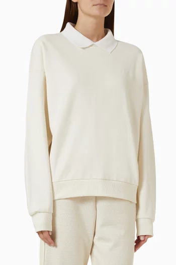 Pascal Collared Crew Sweatshirt in Organic Cotton