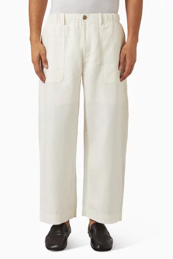 Barrel-leg Pants in Linen