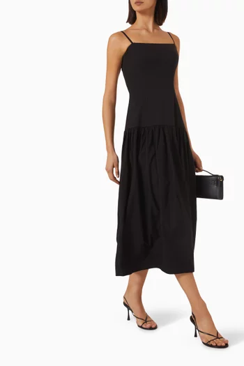 Corset Midi Dress in Cotton