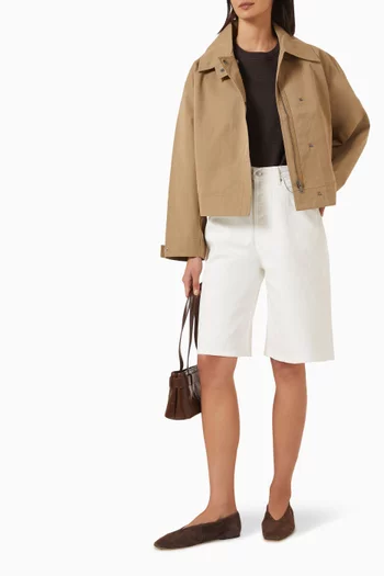 Knee-length Shorts in Denim